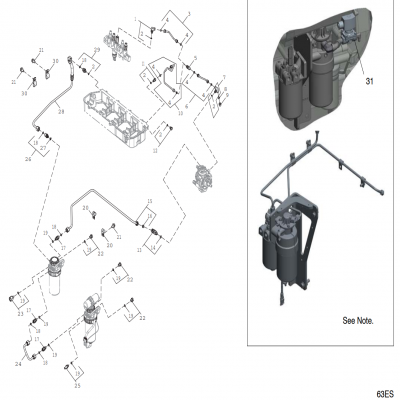 Group 63: Low Pressure Fuel Line, continued  第63組：低壓燃油管路，&amp;amp;amp;ldquo;GM93289,&amp;amp;amp;rdquo;&amp;amp;amp;ldquo;GM93285,&amp;amp;amp;rdquo;&amp;amp;amp;ldquo;GM91650,&