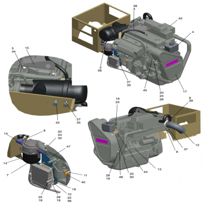 Engine, continued  發(fā)動(dòng)機(jī)，“GM91650,”“40MDDCA,”“55MDDCB ,”“65MDDCC,”“80MDDCD,”“99MDDCE,”“GM93289,”“GM88610,”