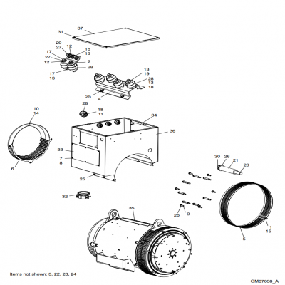 Alternator and Mounting, continued  交流發(fā)電機(jī)和安裝，“GM91650,”“40MDDCA,”“55MDDCB ,”“65MDDCC,”“80MDDCD,”“99MDDCE,”“GM93289,”