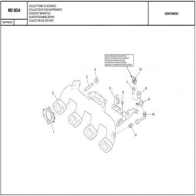 MANITOU MHT-X 790曼尼通礦用叉車 約翰迪爾4045HMC85發(fā)動機(jī)排氣歧管