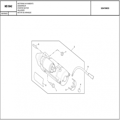 MANITOU MHT-X 790曼尼通礦用叉車(chē) 約翰迪爾4045HMC85發(fā)動(dòng)機(jī)-啟動(dòng)機(jī)